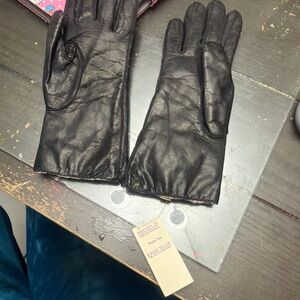 Black Leather Gloves